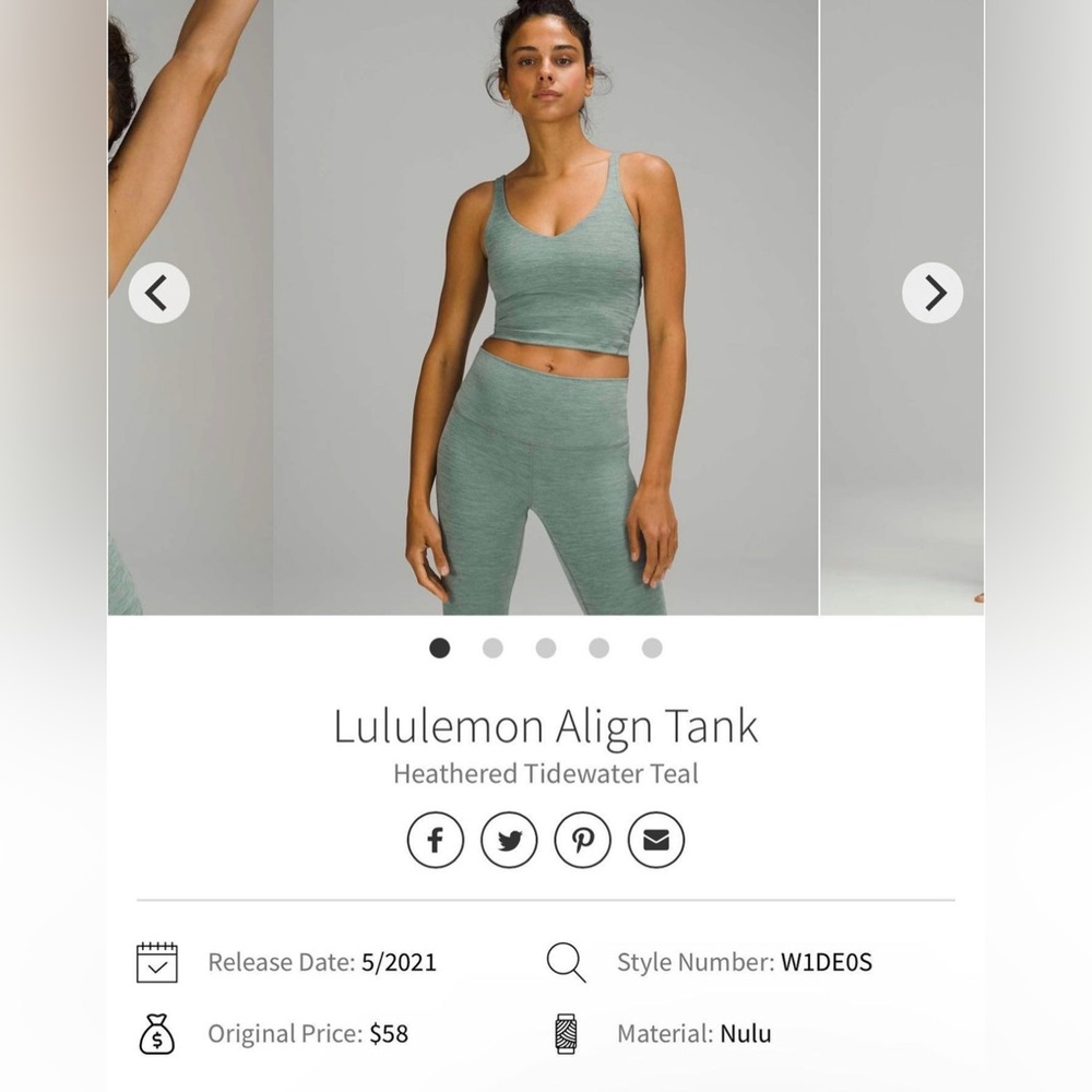 Tidewater teal align tank